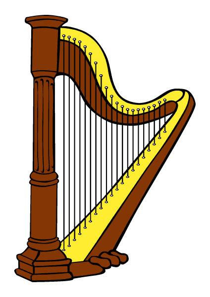 Dessin d'une harpe