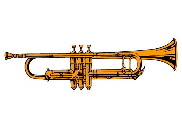Dessin d'une trompette