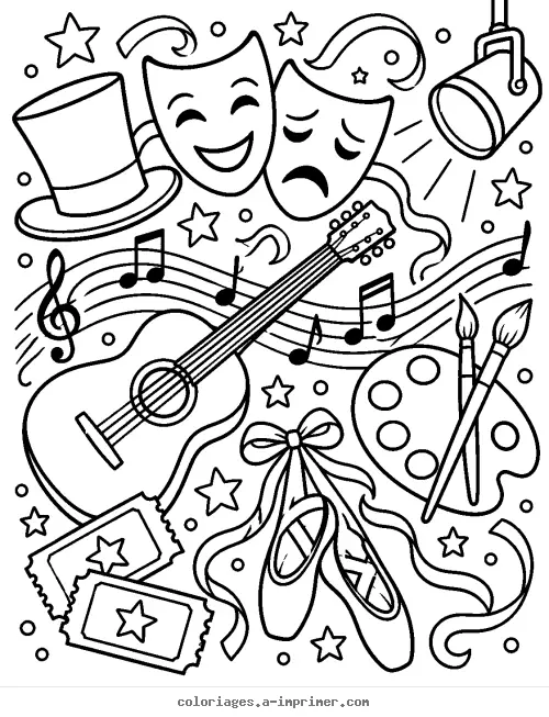 Coloriage Art et spectacles à imprimer