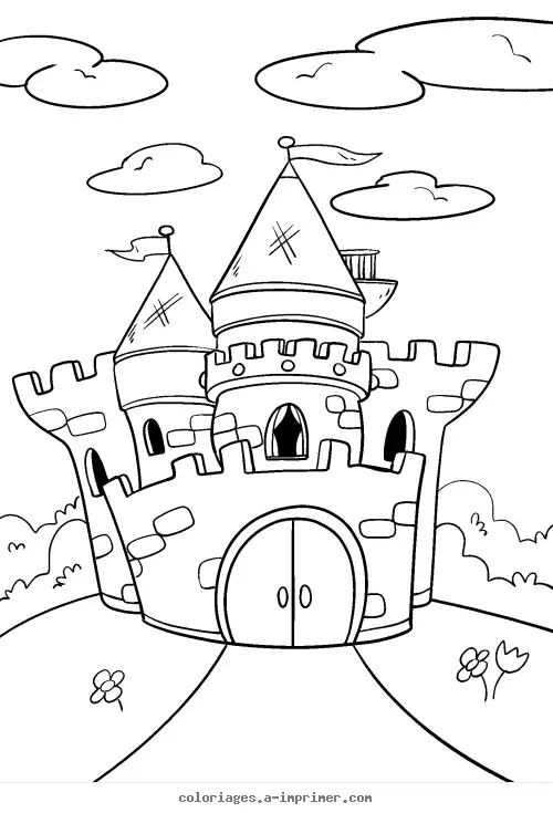 Coloriage Château fort à imprimer