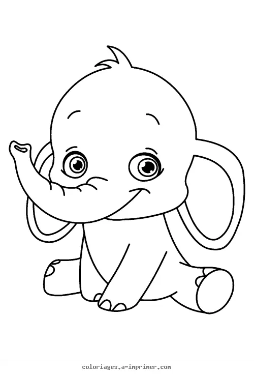 Coloriage Elephant à imprimer