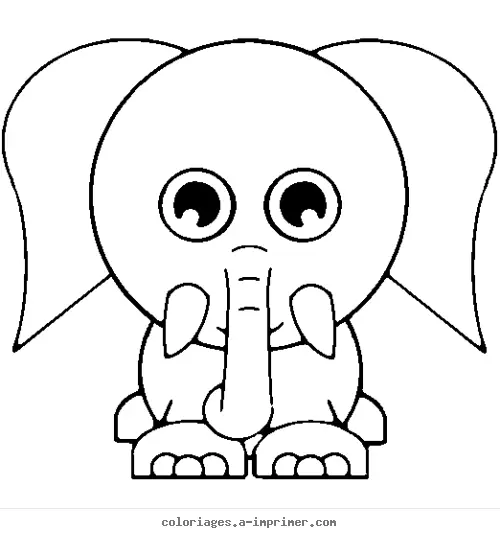 Coloriage Elephant à imprimer