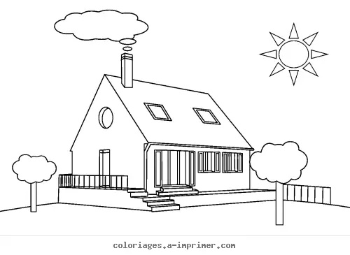 Coloriage Maison à imprimer