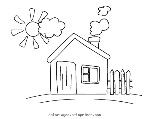 Coloriage Petite maison à imprimer