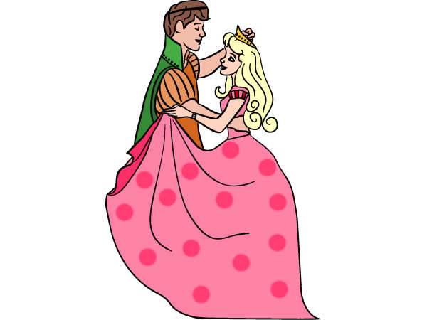 Exemple colorié de Prince et princesse
