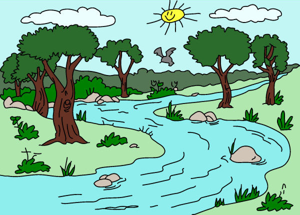 Exemple colorié de Rivière