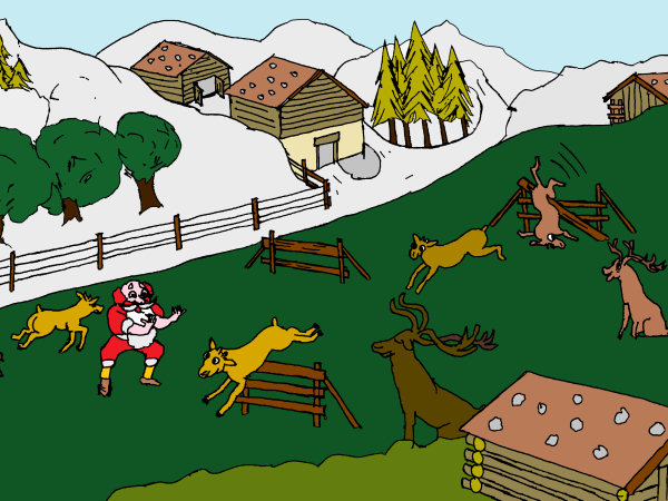 Exemple colorié de Père Noël