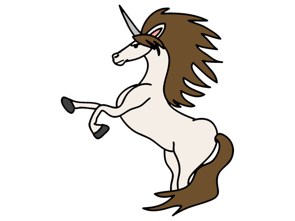 Exemple colorié de Licorne