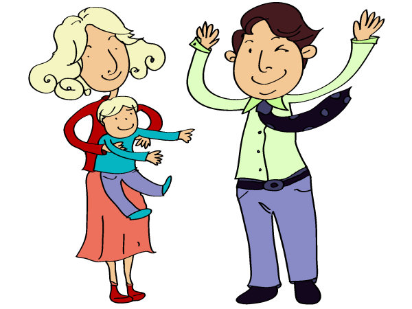 Exemple colorié de Famille