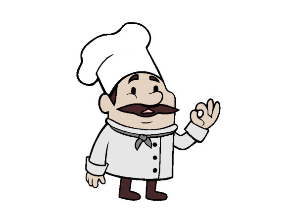 Exemple colorié de Cuisinier