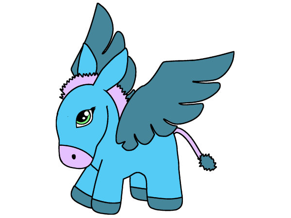 Exemple colorié de Cheval ailé