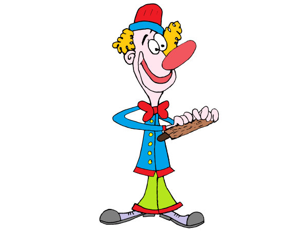 Exemple colorié de Le clown