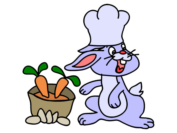 Exemple colorié de Lapin