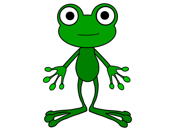 Exemple colorié de Grenouille