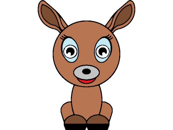 Exemple colorié de Biche