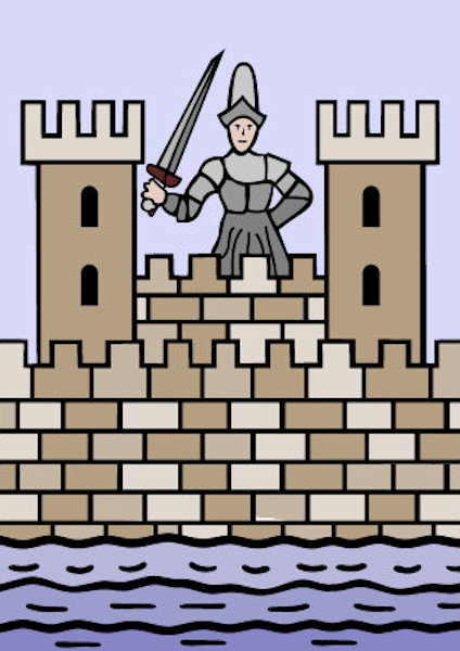 Exemple colorié de Château fort