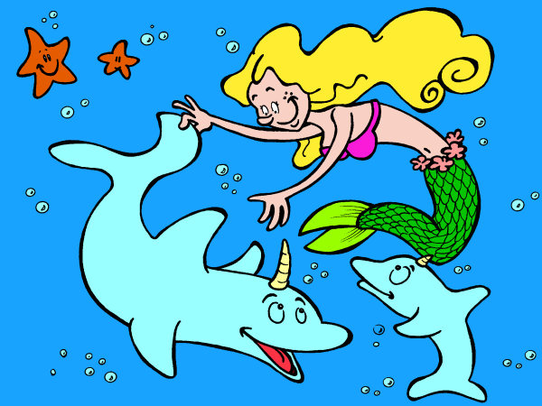 Exemple colorié de La sirène