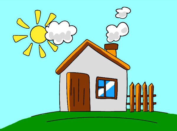Exemple colorié de Petite maison