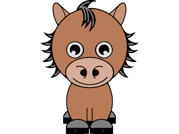 Exemple colorié de Cheval