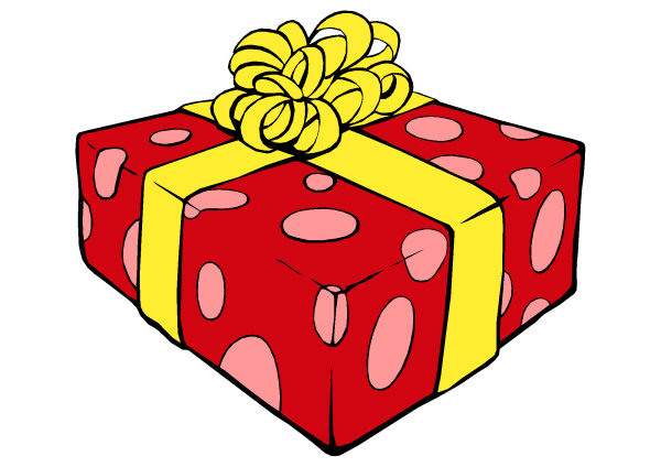 Exemple colorié de Cadeau