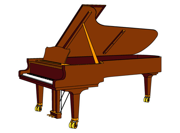 Exemple colorié de Piano