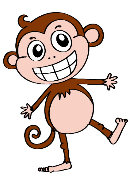 Exemple colorié de Petit singe