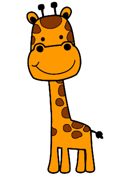 Exemple colorié de La petite girafe