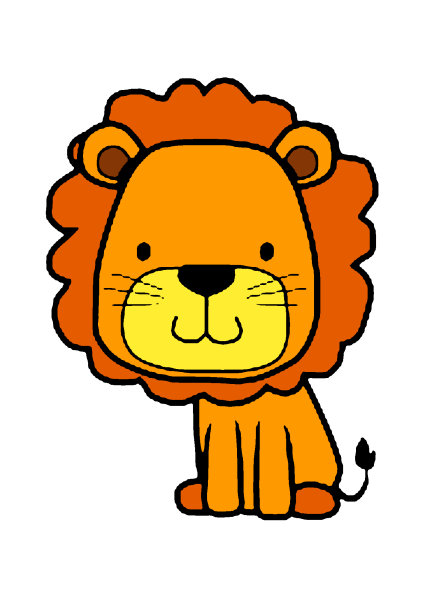Exemple colorié de Lion