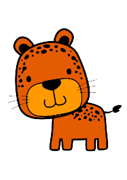Exemple colorié de Guépard