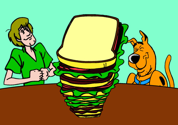 Exemple colorié de Scooby doo