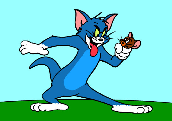 Exemple colorié de Tom et Jerry