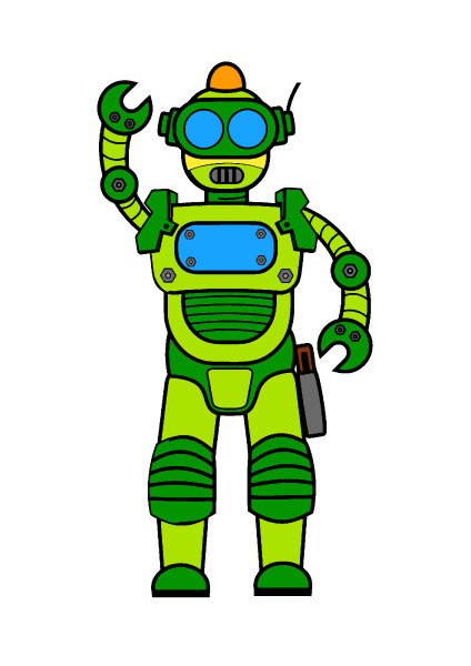 Exemple colorié de Le robot