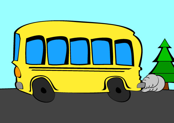 Exemple colorié de Bus scolaire