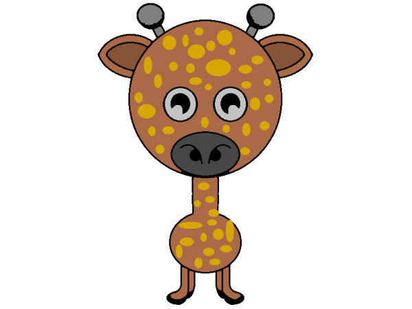 Exemple colorié de Girafe