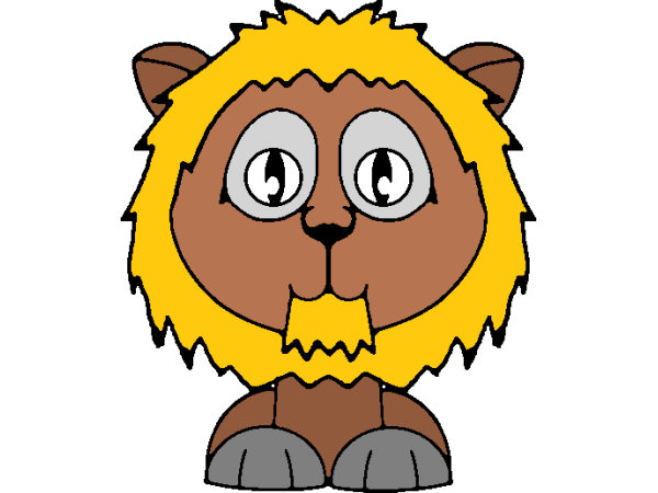 Exemple colorié de Lion