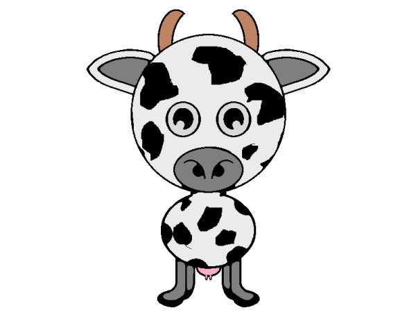 Exemple colorié de Vache