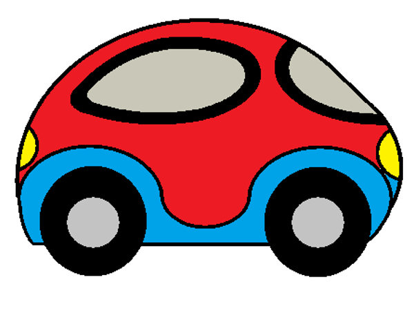 Exemple colorié de Voiture ronde