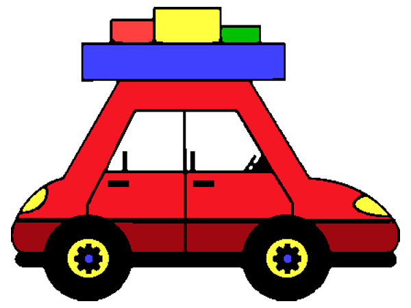 Exemple colorié de Voiture porte bagages