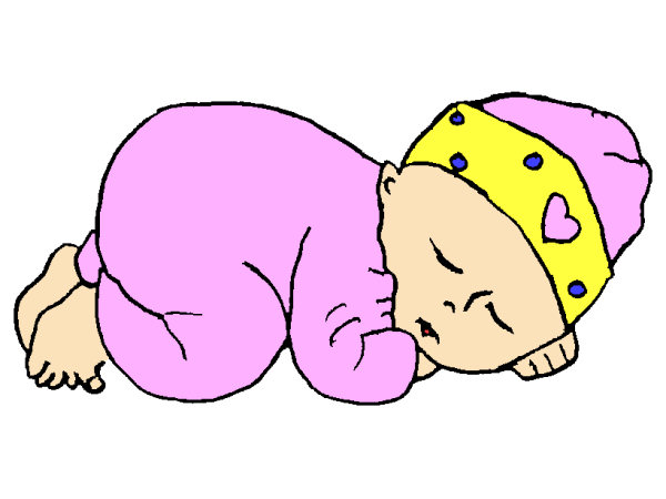 Exemple colorié de bébé dort