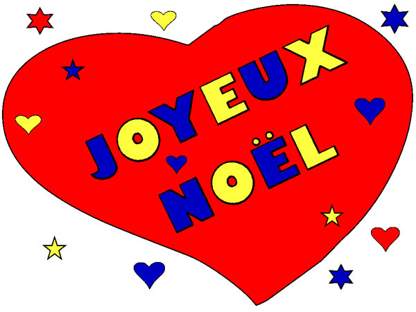Exemple colorié de Joyeux Noël