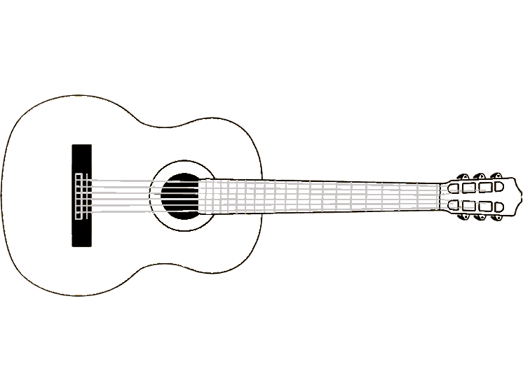 Coloriage Guitare