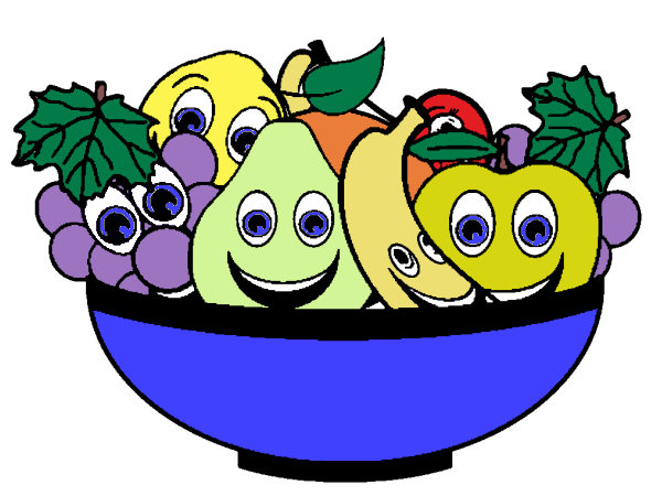 Exemple colorié de Coupe de fruits