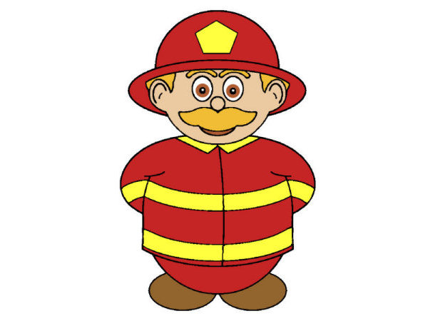Exemple colorié de Pompier