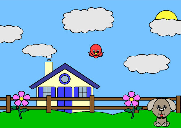 Exemple colorié de Petite maison