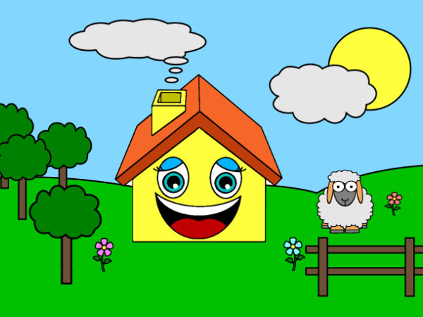 Exemple colorié de Maison souriante