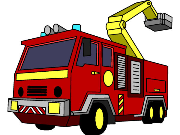Exemple colorié de Camion de pompier