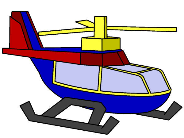 Exemple colorié de Hélicoptère