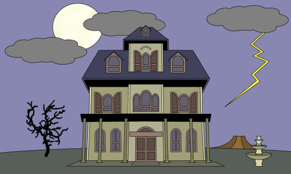 Exemple colorié de Manoir hanté