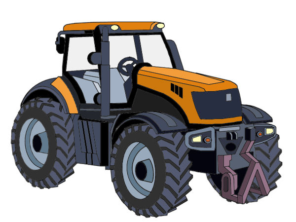 Exemple colorié de Tracteur