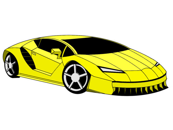 Exemple colorié de Voiture de sport
